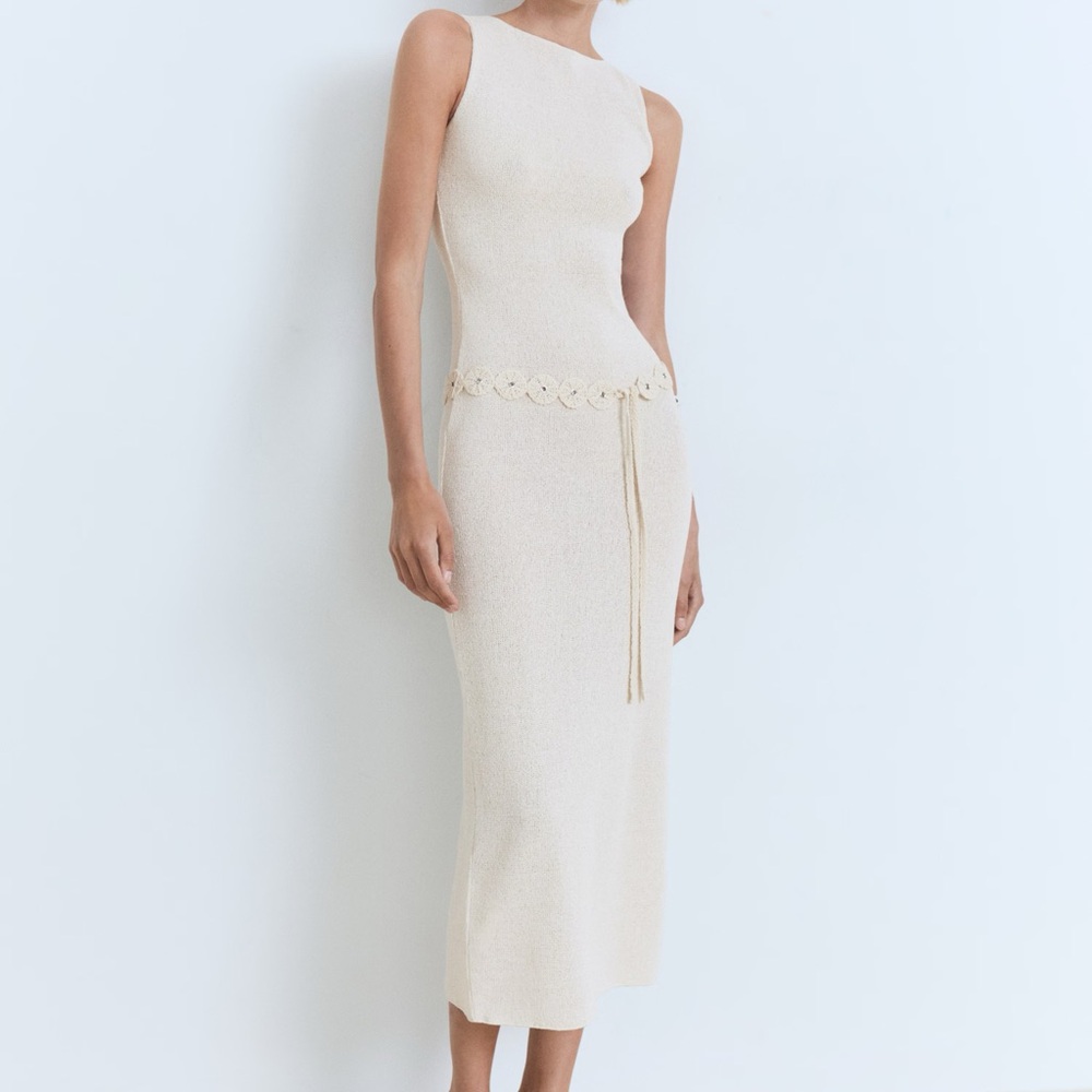 Mango BELT KNIT DRESS